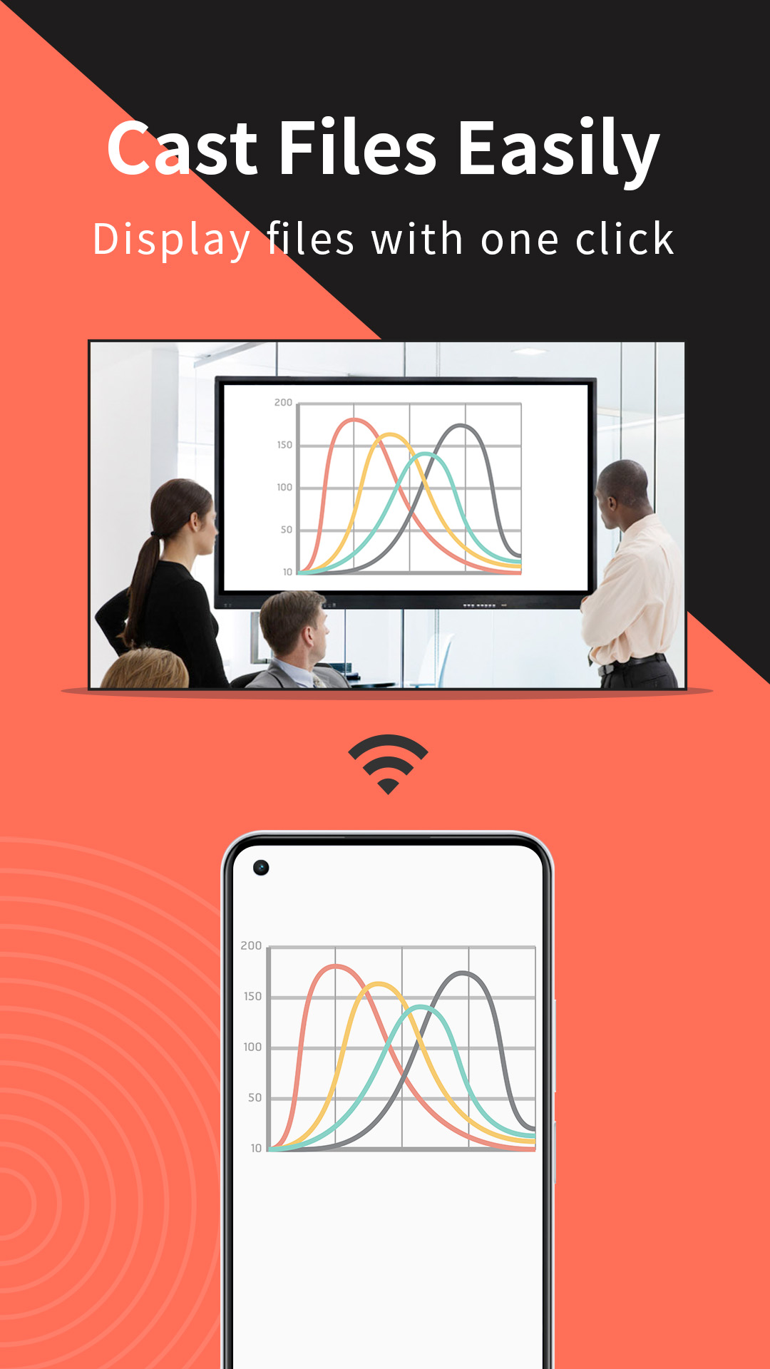 Phone-height frame showing capture controls and waveform hint row (stack four)